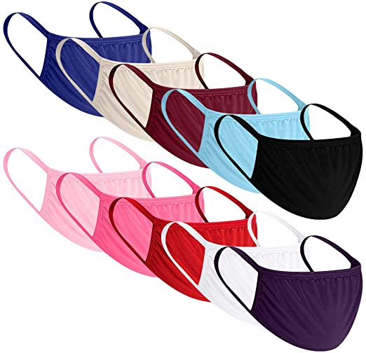 10PC Anti-dust Reusable Mouth Cloth Faces Covering Face Shields For Man And Woman(Multicolor)