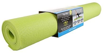 Athletic Works Yoga Mat Lime Green Exercise 68 inches L x 24 inches W x 3 mm…