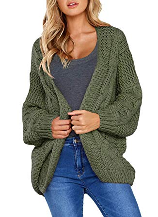 Dokotoo Womens Open Front Long Sleeve Thin Knit Cardigan Sweater S-XXL