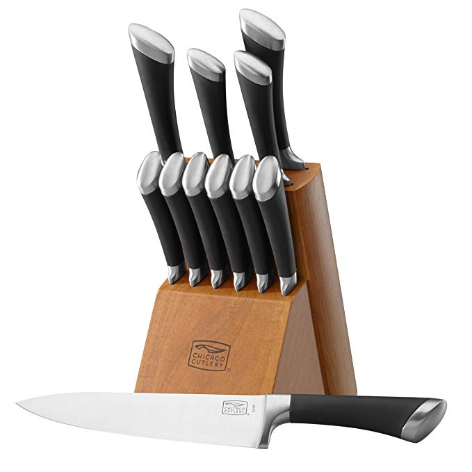 Chicago Cutlery 1134568 Fusion High-Carbon Stainless Steel Knife Block Set, 12 Pieces