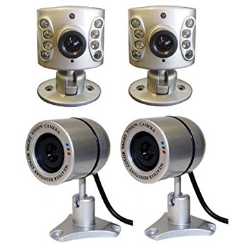 Wisecomm OC9604 Mini Indoor Night Vision Color Security Camera with Audio - Mini - 4 Pack (Silver)