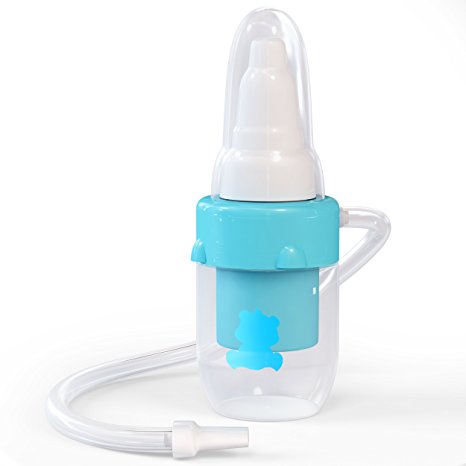 Premium Nasal Aspirator for Baby, Soft Silicone, Non-irritating Tip, Washable and Reusable, No Filters Needed, Hospital Grade Snot Sucker for Baby Nose Congestion
