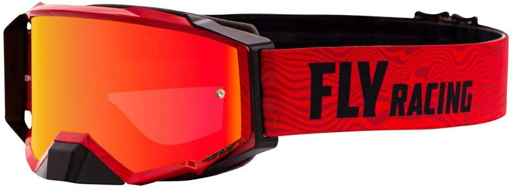 Fly Racing 2021 Zone Pro Goggles (RED/Black/RED Mirror/Amber Lens)