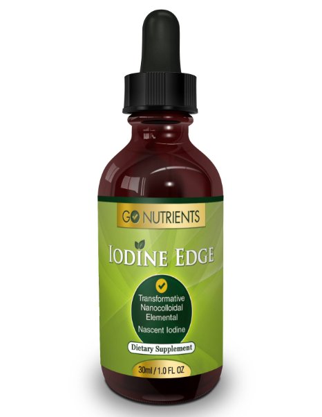 Nascent Iodine Supplement - High Potency Liquid Drops for Thyroid Support - One Bottle Last 3 Months - Iodine Edge
