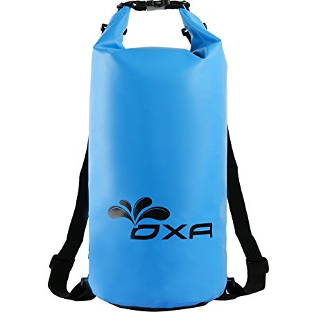 OXA 20L Waterproof Dry Bag, Roll Top Closure Dry Bag Sack with Dual Shoulder Straps for Kayaking Boating Camping