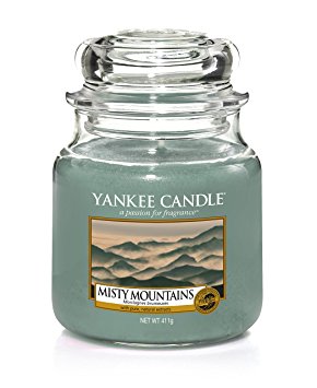 Yankee Candle Misty Mountains Medium Jar, Grey, 10.7 x 10.7 x 12.7 cm