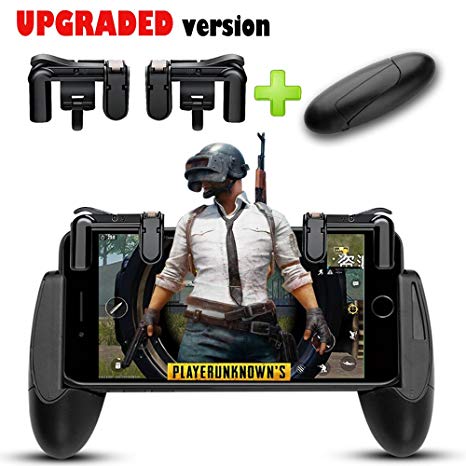 Waxden Mobile Game Controller[Upgrade Version], Sensitive Shoot and Aim Keys L1R1 Shooter Controller for PUBG/Fortnite/Rules of Survival, Mobile Gaming Joysticks for Android IOS(1 Pair) … (yxsb01)