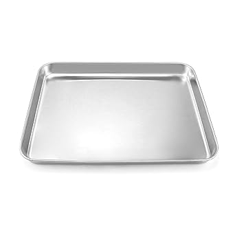 QWORK Stainless Steel Surgical Tray, for Medical Instruments, Tattoo, Surgical Supplies, 12 3/16 x 9 7/16 x 1 inch, 1 Pack