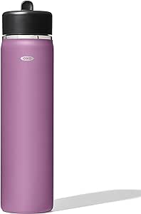 OXO Strive 24oz Wide Mouth Water Bottle with Straw Lid - Amethyst