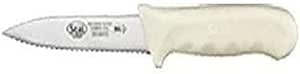 Winco 3.5" Commercial-Grade Serrated Paring Knife, White (2 Pack)