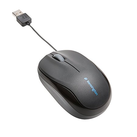 Kensington Pro Fit Retractable Mobile Mouse for Mac or PC (Black)