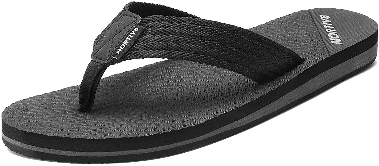 NORTIV 8 Men's Thong Flip Flops Sandals Comfortable Light Weight Beach Sandal