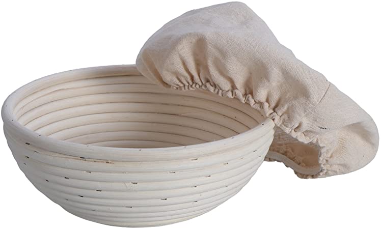 BESTONZON Round Banneton Proofing Basket Unbleached Natural Cane Bread Baking Tool Rising Bread Making Dough Loaf Basket