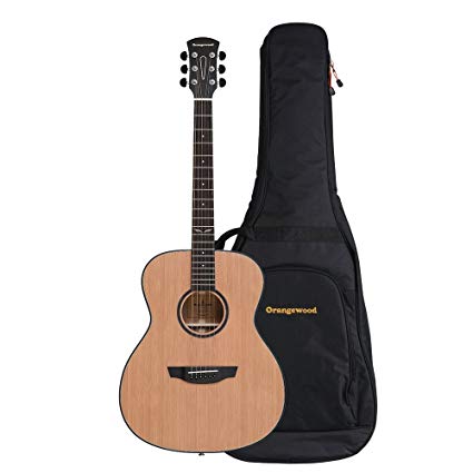 Orangewood Oliver Grand Concert Acoustic Guitar with Solid Cedar Top, Ernie Ball Earthwood Strings, and Premium Padded Gig Bag Included