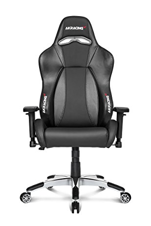 AKRacing Premium Series Luxury Gaming Chair with High Backrest, Recliner, Swivel, Tilt, Rocker and Seat Height Adjustment Mechanisms with 5/10 warranty (Carbon Black)