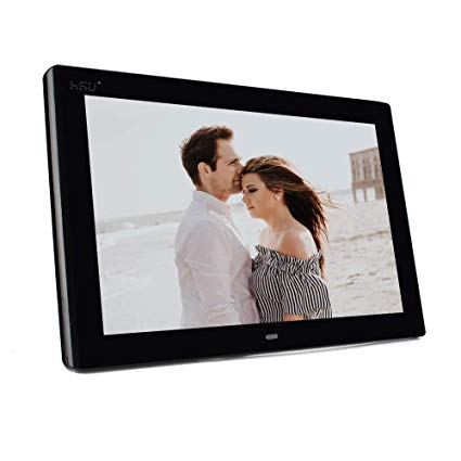 Digital Photo Frame 10.1 Inch- Hi-Res (1280×800) Digital Picture Frame (Non-WiFi) with Remote Control for Home & Office (Black)