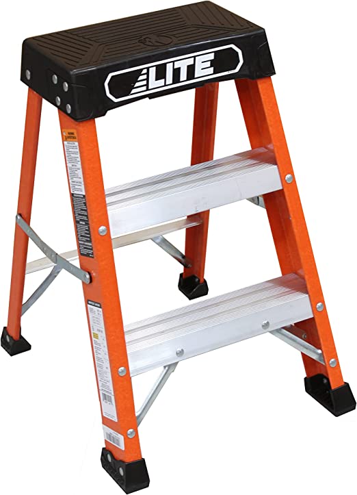 LITE 2' Fiberglass Step Stool Ladder, 300-Pound Capacity, Type IA, LP-3011-02