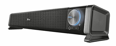 Trust Asto Wireless Soundbar Bluetooth Speaker for Computer, Laptop, TV, Tablet and Smartphone - Black/Silver, 12 W