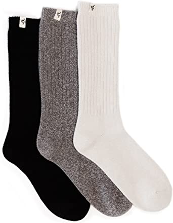 Cozy Earth Lounge Socks (Coal, Slate Grey, & Cloud, M/L (Shoe Size 7.5-10))