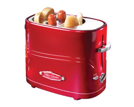 Nostalgia Electrics HDT600RETRORED Retro Series Pop-Up Hot Dog Toaster