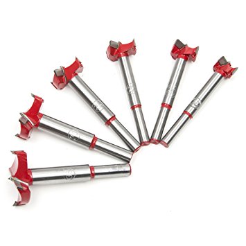 6pcs Forstner Wood Boring Hole Saw Set Woodworking Auger Opener Triangular Cutter Tool Drill Bit with Round Shank 16/20/22/25/30/35mm
