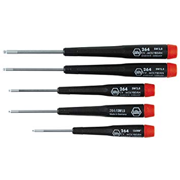 Wiha 26491 5-Piece Ball Metric End Hex Driver Set