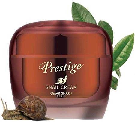 Omar Sharif Prestige Snail Repair Cream Facial Moisturizer Real 9,000 mg of Snail Slime Formula Maintain Supple, Smooth Skin, Control Fine Wrinkle Extracts 1.76oz(50g)