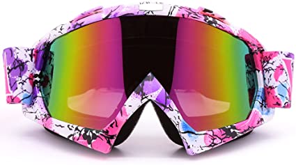 ZDATT Motocross Goggles, ATV Goggles Adult Dirt Bike MX Goggle Glasses and Anti Fog Ski Goggles