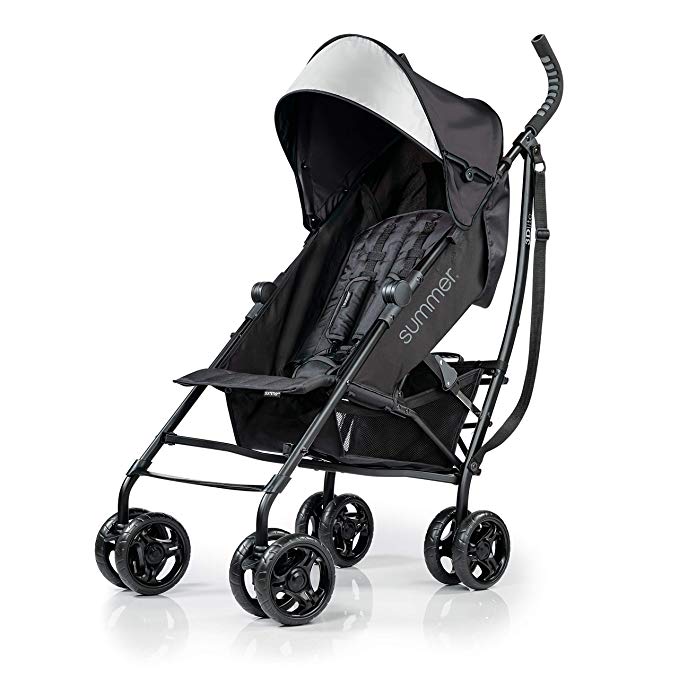 Summer Infant 3Dlite Convenience Stroller, Jet Black, 32843