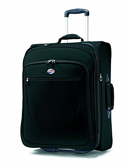 American Tourister Luggage Splash 25 Upright Suitcase, Black, 25 Inch