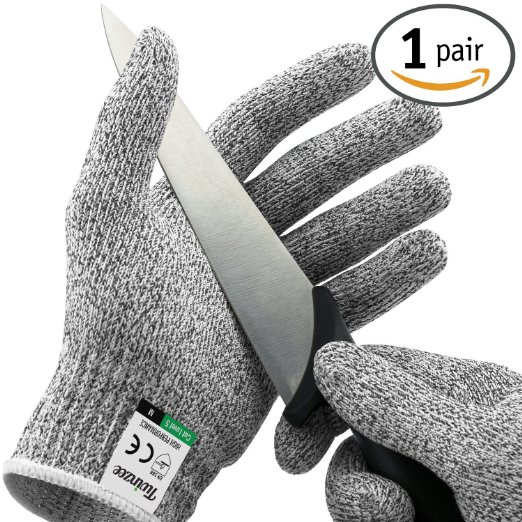 Twinzee Cut Resistant Kitchen Gloves - High Performance Level 5 Protection Food Grade EN 388 Certified 1 pair Medium