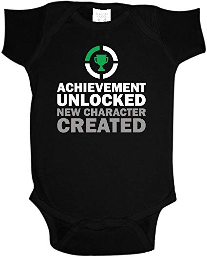 Achievement Unlocked New Character Created Baby One Piece or Toddler T-Shirt