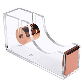 Acrylic Gold Tape Dispenser, Modern Design Office Desktop Tape Dispenser