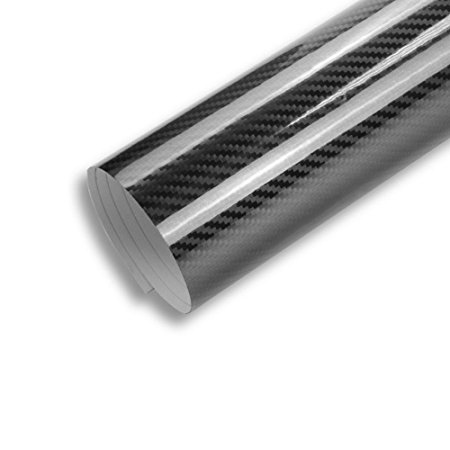 TECKWRAP 1ft x 5ft 5D High Gloss Black Carbon Fiber Vinyl Bubble Free Air Release Car Wrap Film Automotive DIY Decals