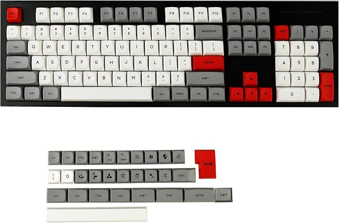 YMDK 134 ZDA Profile XDA v2 Dye Sub PBT Granite Keycaps for 104 TKL 60% 96 84 68 64 MX Switches Keyboard