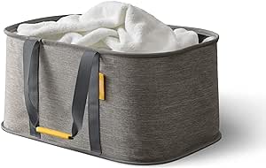 Joseph Joseph Hold-All - Collapsible 35L Washing Laundry Basket Bag, Durable Fabric, Moisture Resistant- Grey