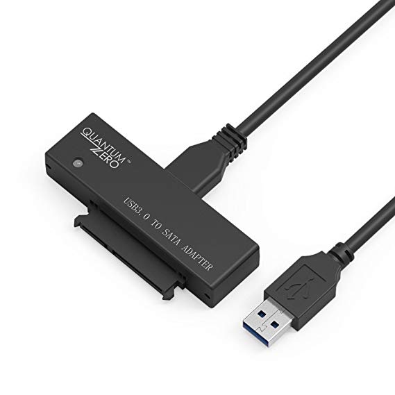 QuantumZERO QZ-AD01 Universal SATA to USB 3.0 Converter Adapter Cable (Black)