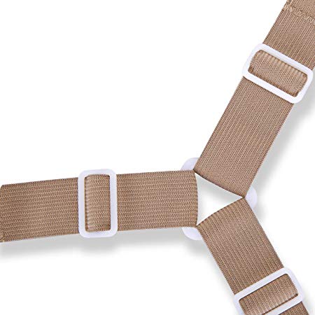 Bed Sheet Fasteners/Grippers/Straps, Adjustable Elastic Suspenders Gripper Holder Straps Clip for Bed Sheets,Mattress Pad Covers, Sofa Cushion, Set of 4