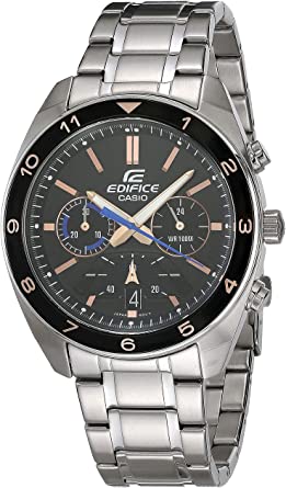 Casio Men's Edifice Quartz Watch with Stainless Steel Strap, Silver, 21.7 (Model: EFV-590D-1AVCR)