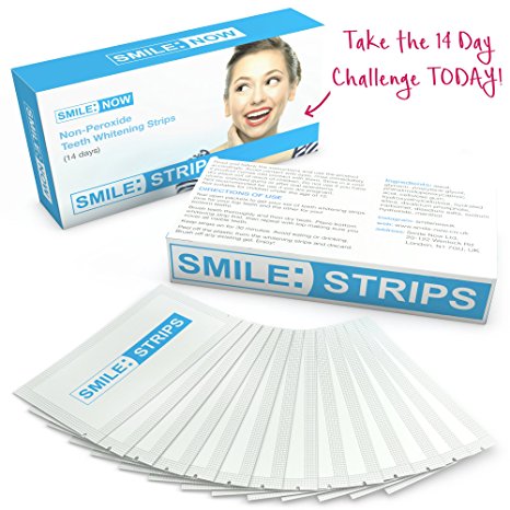 Teeth Whitening Strips - Zero Peroxide - Fluoride Free - Whiten Teeth Instantly - Enamel Safe! Promising Shades Whiter For That Whiter Smile You're After!