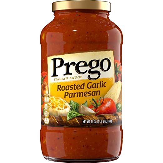 Prego Italian Pasta Sauce, Roasted Garlic Parmesan, 24 Ounce (Packaging May Vary)