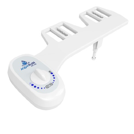 AquaBliss Bidet - Non-Electric (Mechanical) Fresh Water Bidet Toilet Seat Attachment w/ Self-Cleaning Retractable Water Jet - White