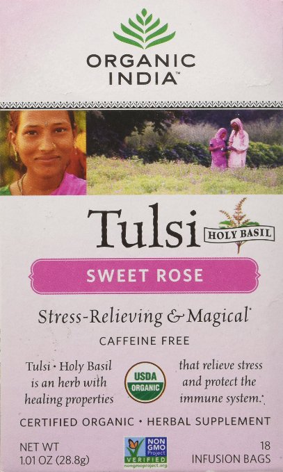 Tulsi Tea Sweet Rose 18 Bags 101 OZ