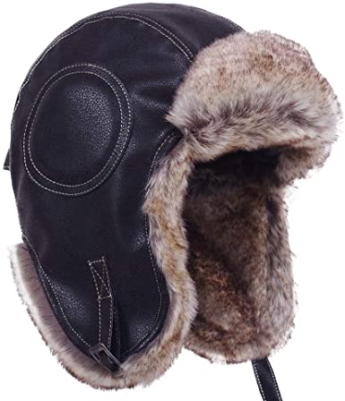 Janey&Rubbins Russian Hat Fur Soviet Ushanka Cossack Winter Cap Earflap Snow Ski Headwear