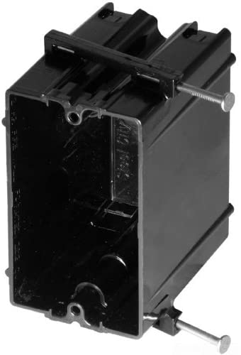 Carlon 120-N Outlet Box, New Work, 1 Gang, 3-3/4-Inch Length by 2-1/4-Inch Width by 3-3/16-Inch Depth, Black