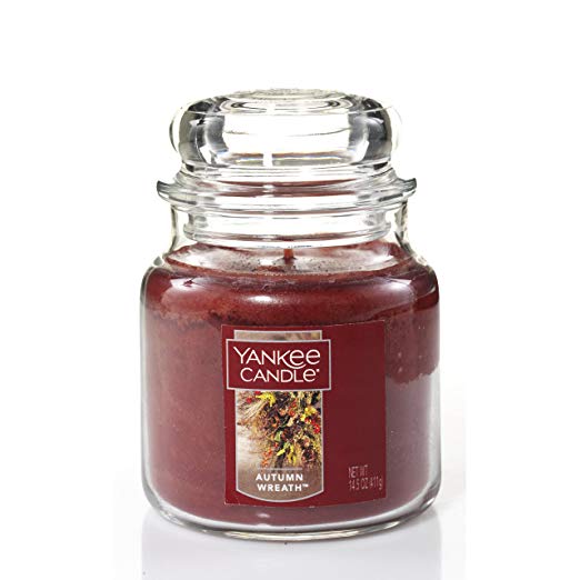 Yankee Candle Medium Jar Candle, Autumn Wreath