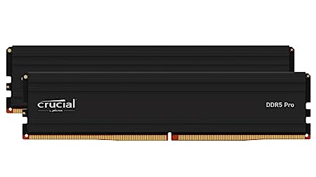 Crucial Pro RAM 32GB Kit (2x16GB) DDR5 5600MT/s (or 5200MT/s or 4800MT/s) Desktop Memory CP2K16G56C46U5