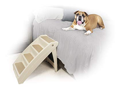 Solvit PetSafe PupSTEP Plus Pet Stairs, X-Large, Foldable Steps for Dogs and Cats, Best for Medium to Large Pets