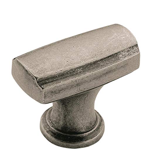 Amerock BP55311-AP Highland Ridge Collection 35mm Rectangular Knob, Antique Pewter