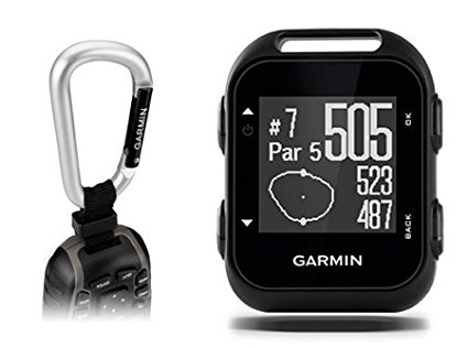 Garmin Approach G10 Golf GPS with Garmin Lanyard Carabiner & Belt Clip | Pocket-sized Handheld GPS Bundle